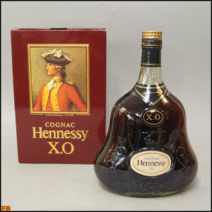 6588-◇税込◇古酒◆ヘネシー XO 箱付 グリーンボトル 金キャップ 1000ml Hennesy X.O