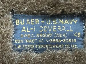 BUAER-U.S.NAVY AL-1 COVERALL 改　４０