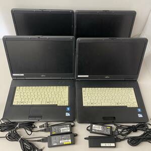 Lifebook a540/b/TOSHIBA 山売り ノートパソコン ラップトップ 現状品 起動確認のみ 4台セット 充電ケーブル付き FCH01X902