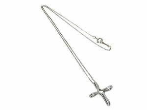 1円 TIFFANY＆Co ティファニー エルサペレッティ インフィニティクロス SV925 ネックレス アクセサリー シルバー系 FA9485