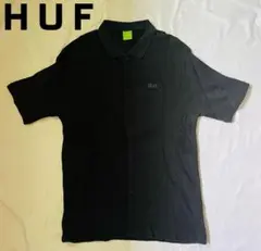 HUF ハフ スナップボタン サーマル 半袖シャツ ブラック