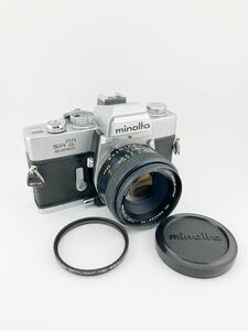 MINOLTA ミノルタ SRT SUPER ボディフィルムカメラ 一眼レフ レンズ付 MC ROKKOR-PF 1:1.7 f=50mm レンズキャップ フィルター (k5810-y243)