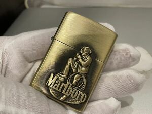 1円 ZIPPO ライター マルボロ Marlboroジッポ Zippoオイルライター真鍮製 中古品 喫煙グッズ ジッポー 火花確認済R674366