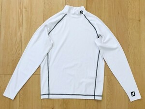 【良品】FOOTJOY＊ハイネックドライシャツ＊白＊S