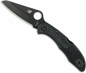 アウトドアナイフ 日本製 C88PBBK2 スパイダルコ ソルト２ オールブラック 直刃 Spyderco サバイバルナイフ