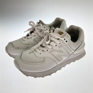 □□ NEW BALANCE ニュー・バランス アイコニックモデル スニーカー 23.5cm WL574SYI ホワイト やや傷や汚れあり