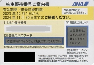 ANA・全日空 株主優待券　有効期間2024年11月30日まで　1枚