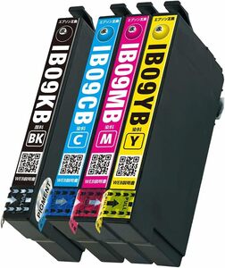 4色セット IB09 (PGKB/顔料ブラック)(CB/MB/YB) 互換インクカートリッジ 残量表示対応　最新ICチップ　エプソン用 電卓