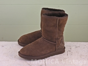 MK646◆レディース【UGG オーストラリア】ムートンブーツ 茶 ブラウン 23cm