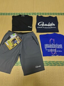 ☆☆がまかつハーフパンツ(未使用品)とＴシャツ３枚(古着)の纏め販売☆☆