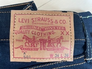 LEVI’S ６７５０１-０００１　Aタイプ　W３４L３６　日本製　タグ付き　リジット　未使用品　デッドストック　リーバイス