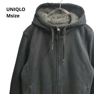 UNIQLO ボアパーカー　黒　レディースM b34