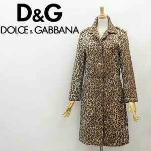 ◆D&G ドルチェ＆ガッバーナ レオパード ヒョウ柄 中綿 コート 26/40