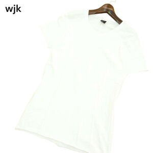 wjk ダブルジェイケイ 春夏 【9921 PK03Q】 半袖 Vネック カットソー Tシャツ Sz.L　メンズ 白 日本製　A4T06361_6#D