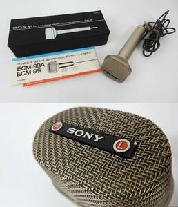 【SONY】 ソニー コンデンサーマイク ECM-99 動作未確認 電池BOXサビ有 中古品 JUNK 部品取り等に！　