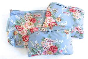 キャス キッドソン Cath Kidston エコバッグ　ボストンセット　収納ポーチ付き 花柄 ライトブルー|ピンク kz4620207665