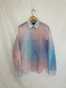 paul smith ポールスミス 長袖 シャツ グラデーション マルチカラー ペンキ ペイント 加工 pp-yc-47976 日本製 メンズ M