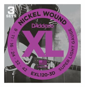 ★D’Addario EXL120-3D x1パック(計3セット) 新品/メール便