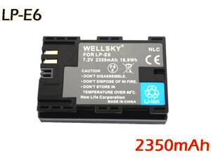 LP-E6NH [新品] LP-E6 LP-E6N 2350mAh 互換バッテリー 純正充電器で充電可能 残量表示可能純正品と同じよう使用可能 Canon キヤノン イオス