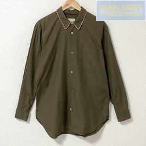 1998SS UNDERCOVER ゲバラ期 襟パイピング 長袖シャツ ブラウン 茶 Lサイズ アンダーカバー 90s VINTAGE archive 4060408