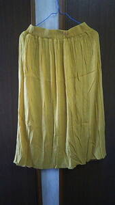 レディース　ロングスカート　Ｌサイズ　黄色　中古　良品