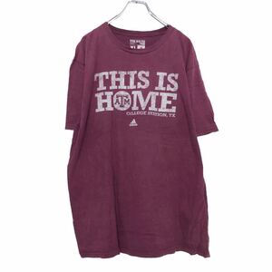 NIKE 半袖 プリントTシャツ XL ワインレッド ホワイト ナイキ ATM THIS IS HOME 古着卸 アメリカ仕入 a508-5599