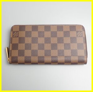 ★未使用 LOUIS VUITTON/ルイヴィトン ダミエ ジッピーウォレット N41661/ブラウン系/レザー/小銭入れ有り/長財布&2040000002