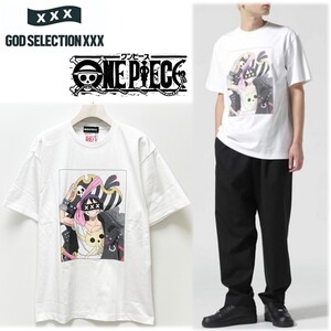 《GOD SELECTION ゴッドセレクション×ONE PIECE ワンピース コラボ》新品 XXXルフイ グラフィックTシャツ ユニセックス M S0364