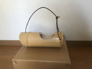 竹花入れ　吊舟　釣舟花器　天然竹製花器　 茶道具 華道具　未使用品