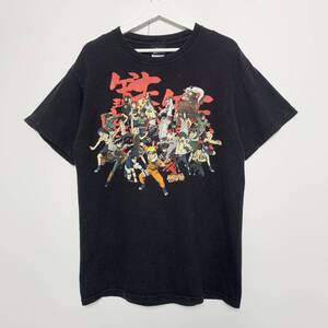 00s ビンテージ NARUTO Anime Tシャツ ナルト 少年期 アニメ 漫画 忍者 サスケ サクラ カカシ オフィシャル