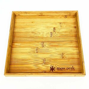 snow peak スノーピーク 竹製トレー Mサイズ 25×25cm 非売品 ノベルティ トレイ [U13205]