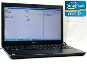 □【Core i7/第3世代/BIOS起動/パーツ取り】 SONY VAIO SVS151A12N Core i7-3612QM RAM 8GB HDD 無 ノートPC □ W02-0530