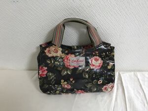 美品本物キャスキッドソンCATHKIDSTONナイロンハンドトートバッグビジネスミニボストンバックレディースメンズ花柄グリーン緑