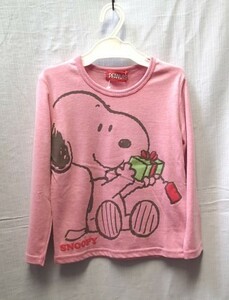 未使用品◆スヌーピー◆キッズ 長袖 Ｔシャツ/ピンク/サイズ１１０