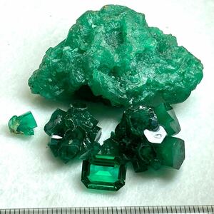 1円〜!!☆エメラルド原石おまとめ114.5ct☆n 約22.9g ルース 裸石 宝石 emerald jewelry ベリル ジュエリー w5A85