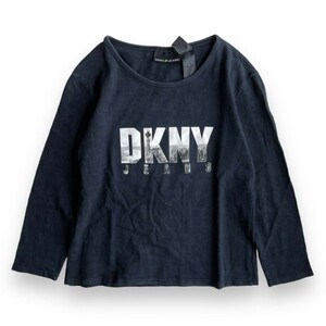 DKNY JEANS ダナキャラン ニューヨーク ジーンズ 長袖 コットン Uネック デザイン プリント Tシャツ ブラック BLACK 自由の女神 USA NYC NY