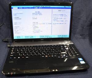 起動確認のみ(ジャンク扱い) NEC LS550/F CPU:i5-2430M RAM:2G HDD:無し (管:KP257