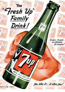 ●032F　1949年のレトロ広告　セブンアップ　7UP