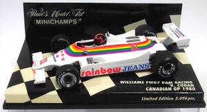 1/43 ウイリアムズ FW07 セオドール RAM レーシング #51 ケヴィン コーガン レインボー ジーンズ 1980 カナダGP 絶版品 送料込