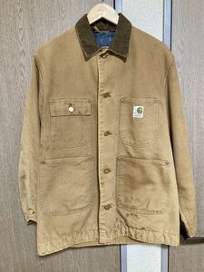 【Carhartt】カバーオール size38 vintage 古着 カーハート アメカジ ワーク アウトドア キャンプ 裏地 ストリート ヴィンテージ ダック 