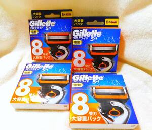 ※◆【未開封】ジレット プログライド 電動タイプ(パワー) Gillette PROGLIDE 5+1 替刃8コ入×4箱　替刃合計32コ　新デザイン ◆ 送料230円