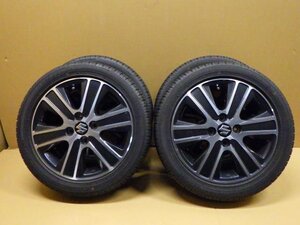 【岩手 盛岡発】中古 純正 スズキ タイヤホイール 165/55R15 75V 2023年製 夏 15インチ 15ｘ4.5J 4H 100 傷有 4本＜個人宛は支店止め配送＞