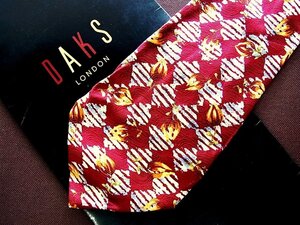 ♪9399C♪良品【花 植物 模様 柄】ダックス【DAKS】ネクタイ