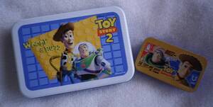 美品 Toy Story トイストーリー ウッディ バズ 缶ケース ピルケース ミントケース Disney ディズニー Pixar ピクサー 小物入れ 缶 バンダイ