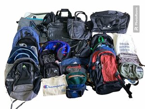 ■SPORTS BAGS スポーツバッグ まとめ売り 計27点 NIKE Adidas Champion他 ショルダー/リュックなど 卸 中古品 /12.38kg■