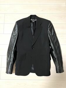 新品 23ss JUNYA WATANABE COMMEdesGARCONS コムデギャルソン　ジュンヤワタナベ　テーラード　レザー　ブラック　Sサイズ