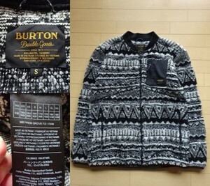 【BURTON】MB PREM GROVE FZ フリース ジャケット ブラック×ホワイト SIZE:SMALL (バートン,ak,Analog)