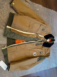 #116 sacai カーハート　未使用品　ジャケット Carhartt WIP CanvasxMA-1 JK Michigan 限定