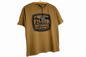 デッドストックFILSONフィルソンレンジャーグラフィックオールコットンアウトドアプリントTシャツフラッシャー付きMブラウンアメカジh24274