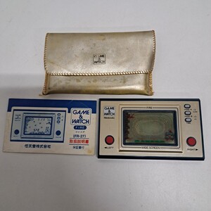 ★希少 Nintendo 任天堂 GAME&WATCH FIRE FR-27 ゲームウォッチ ファイア 昭和レトロ レトロゲーム レア 当時物★